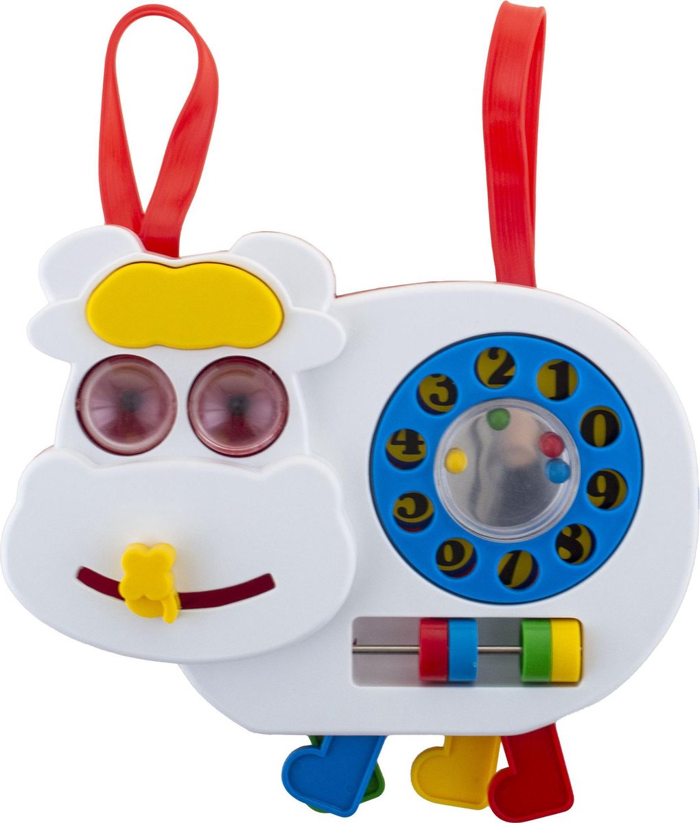 Hanger voor in het park / wagenspanner / baby gym " CRIB COW " - Parkspeelgoed - Fun voor de baby's - 25 x 18 x 6 cm