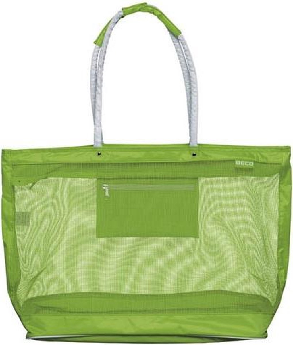 Beco mesh zwemtas/strandtas groen