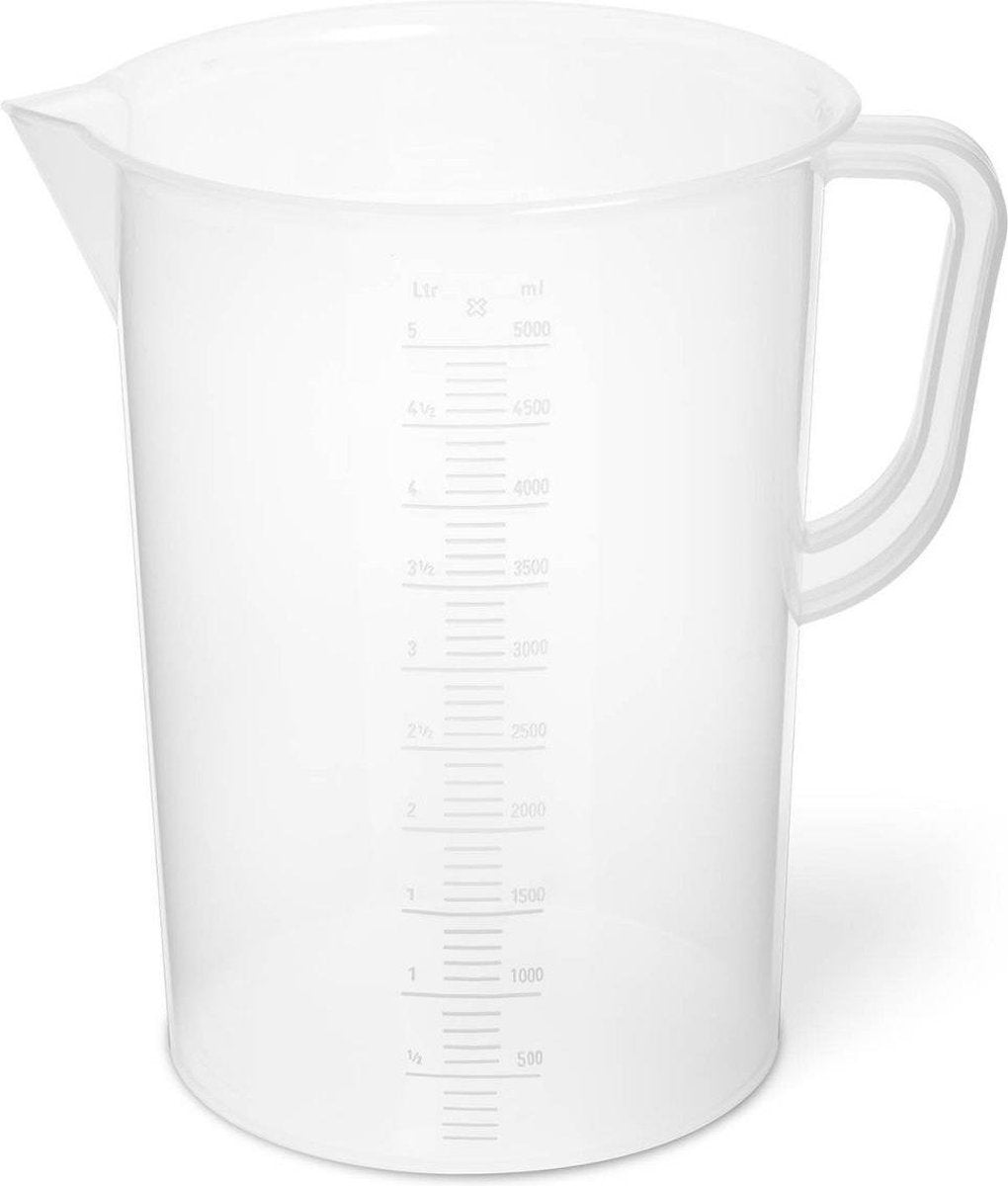 Steinberg Laboratoriumbeker - 6 bekers - 5.000 ml - met uitloop en handvat