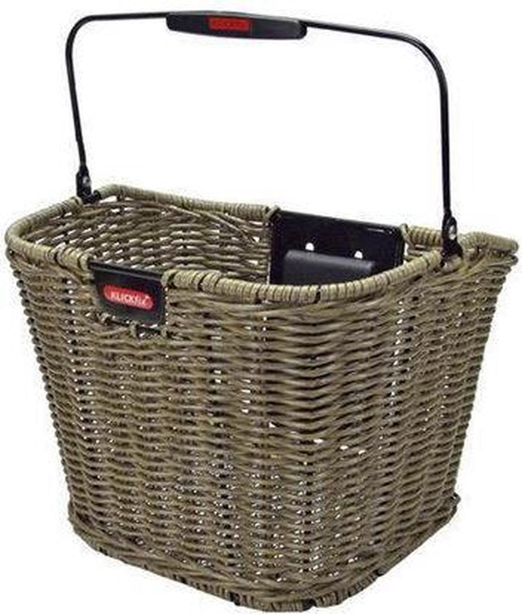 KlickFix Structura Fietskoffer- & Mand retro olijf