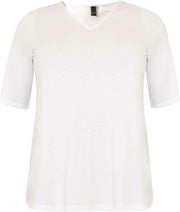 Yoek T-shirt met v-hals