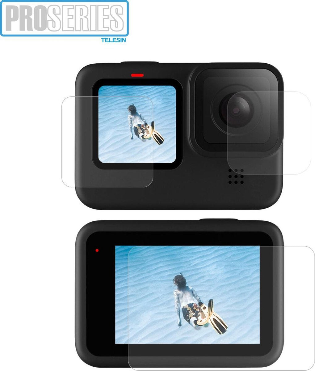 PRO SERIES Kit Ultra Clear Beschermende PET Folie ( 1x LCD + 1x Lens + 1x LCD Klein ) geschikt voor GoPro Hero 9