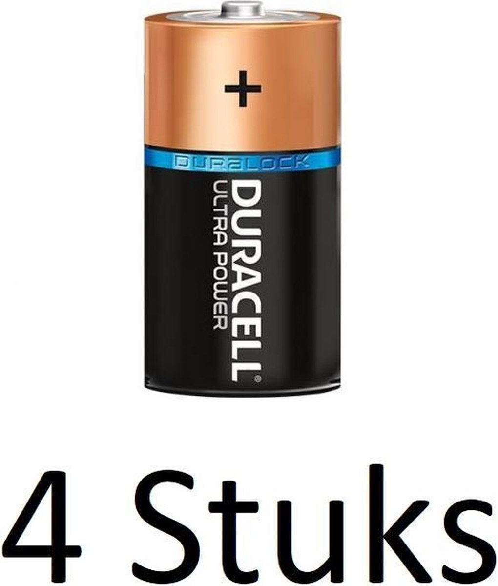 4 Stuks Duracell Ultra Power C Batterijen Bulk