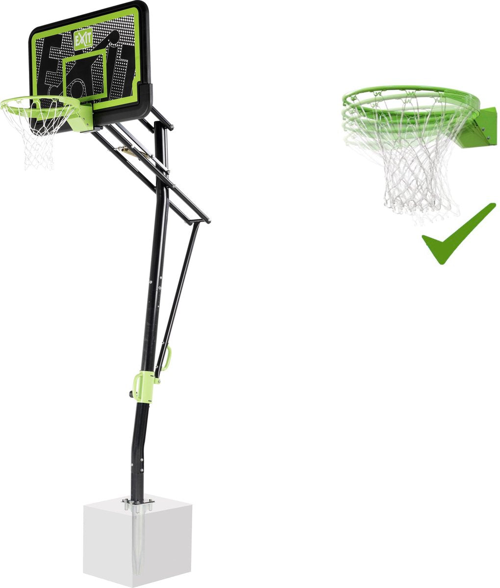 EXIT Galaxy basketbalbord voor grondmontage met dunkring - black edition