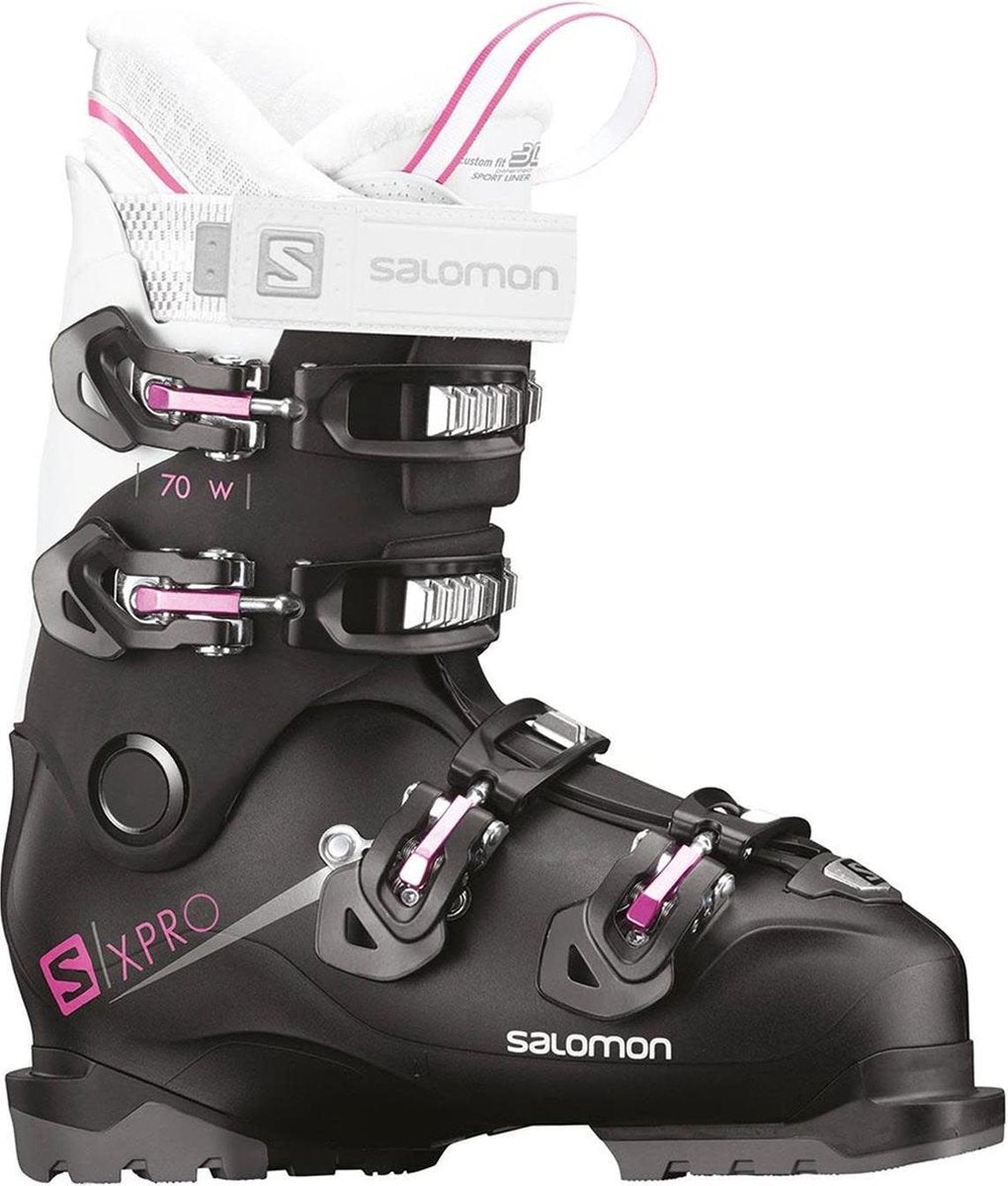 Salomon Dames Alpine X70 Pro Skischoenen Zwart/Wit/Roze 27.5