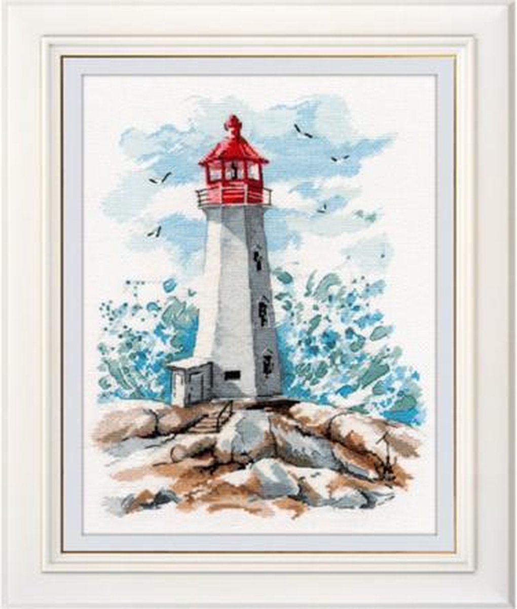 Oven Borduurset Vuurtoren 22x28 cm