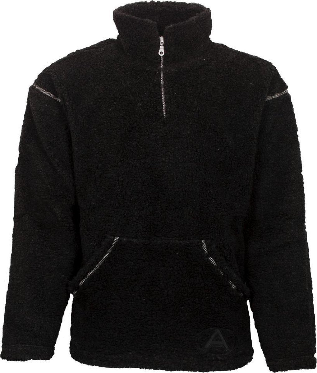 Warme Teddy Trui Zwart Maat 152