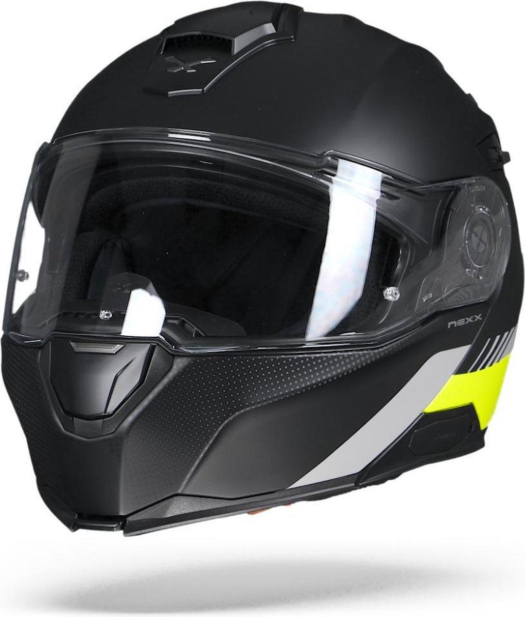 Nexx X.Vilitur Latitude Zwart Neon Geel Systeemhelm - Motorhelm - Maat XXL