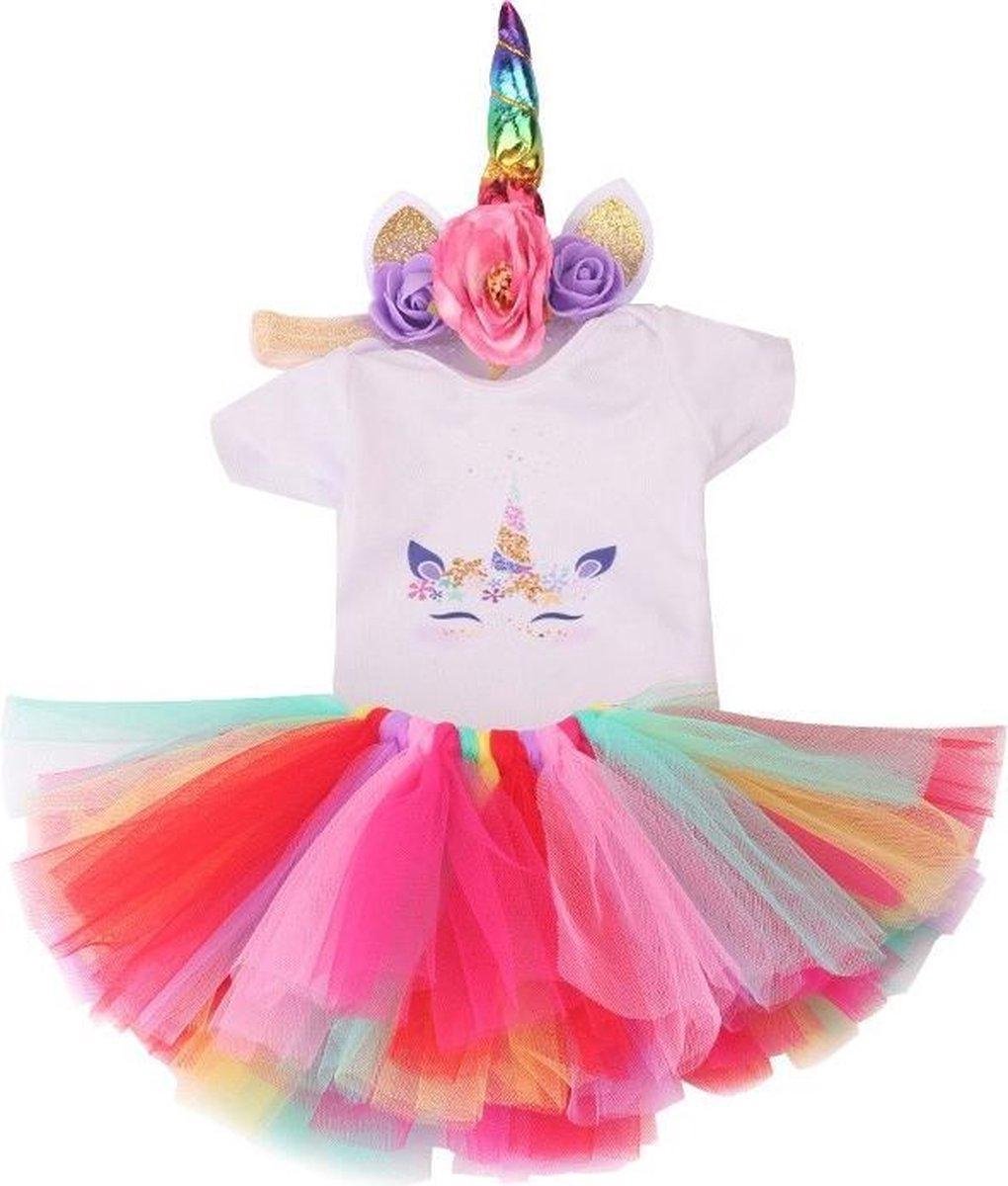 Dolldreams - Poppenkleding - Eenhoorn kleertjes voor pop tot 43 CM - Rompertje