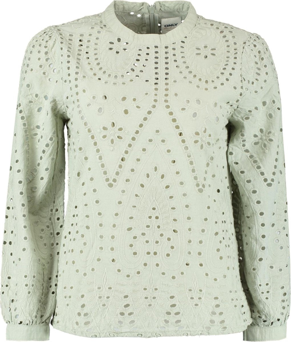 Onlnyla 7/8  Emb Anglaise Dnm Blous 15195423 Desert Sage - Maat M