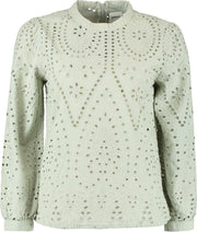 Onlnyla 7/8  Emb Anglaise Dnm Blous 15195423 Desert Sage - Maat M