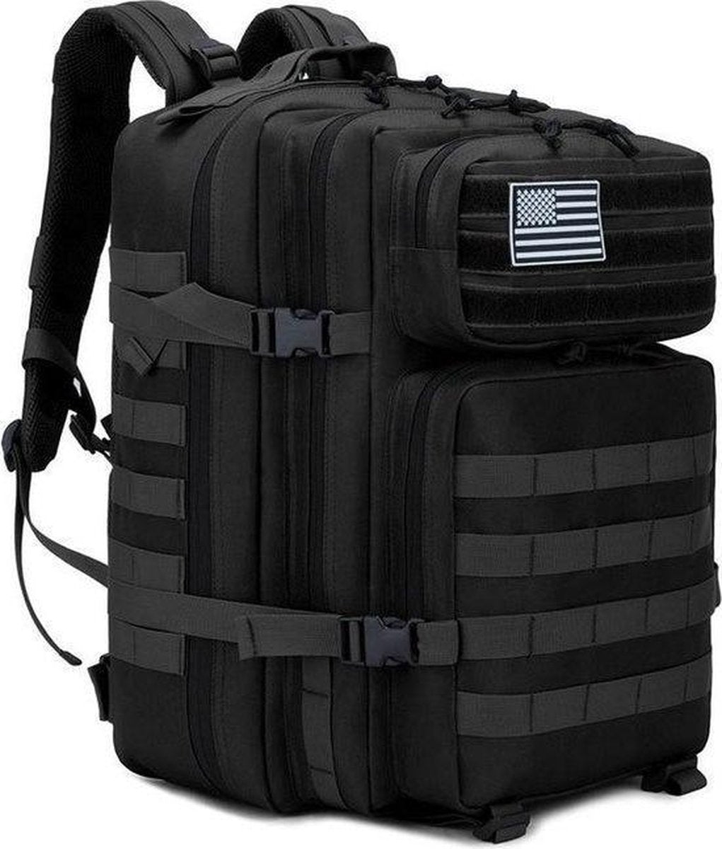 Backpack - Militair Tactisch - Zwart - Wandelrugzak - Rugtas - Rugzak - 50 Liter
