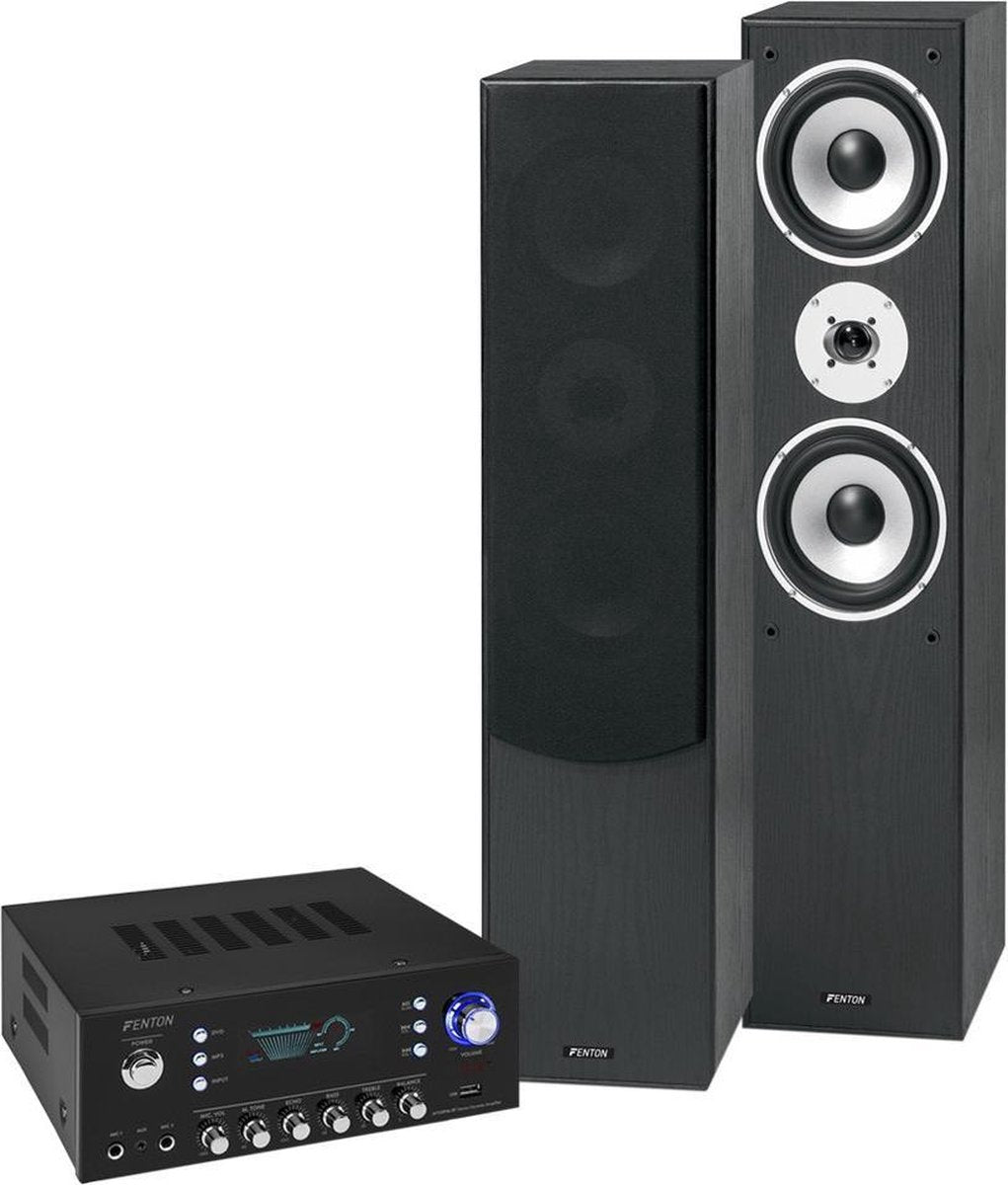 Stereo installatie - Fenton AV120FM-BT HiFi stereo installatie met Bluetooth en USB