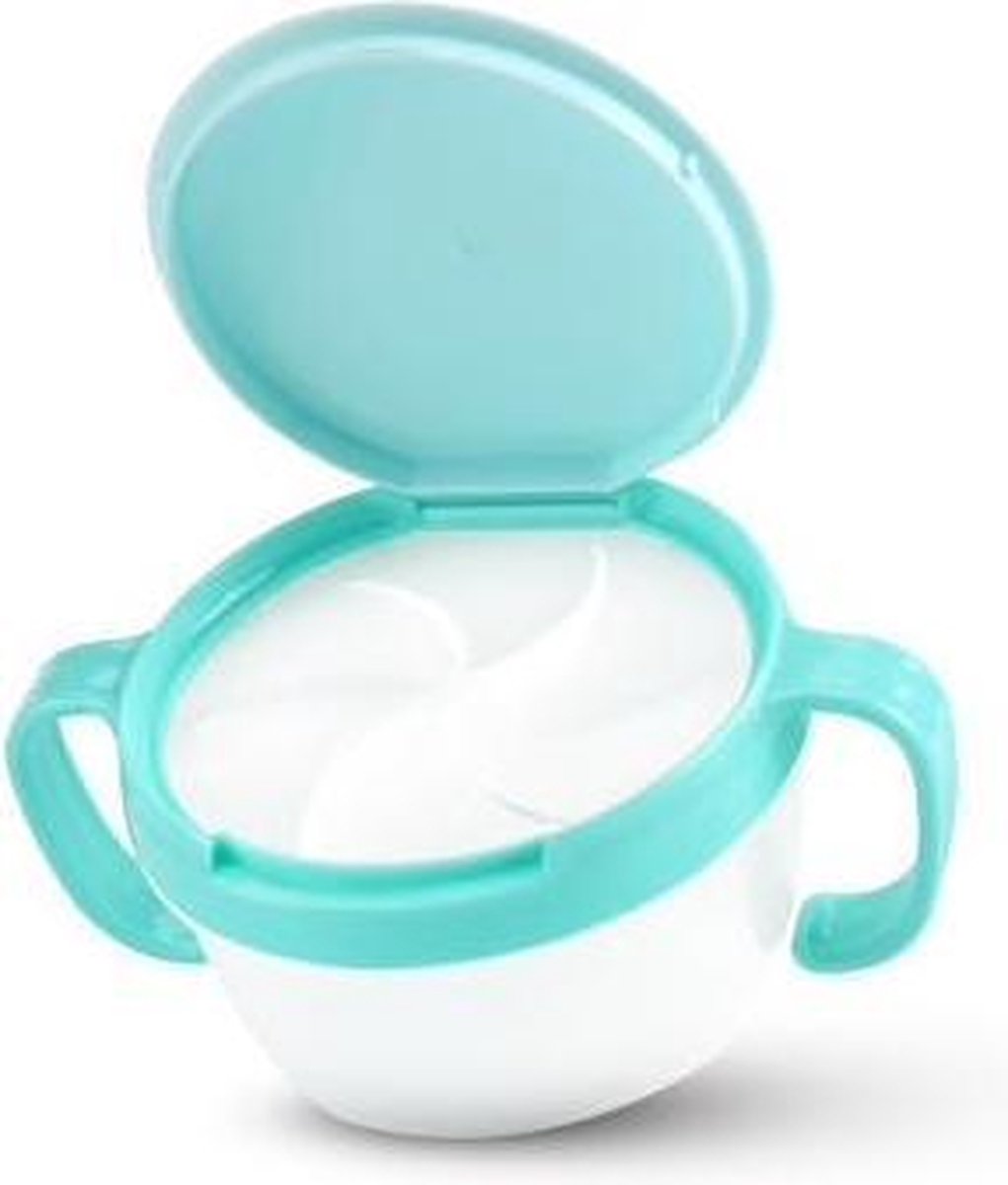 Kinder snack bakje – blauw| Baby | Hersluitbaar | Baby snack kom