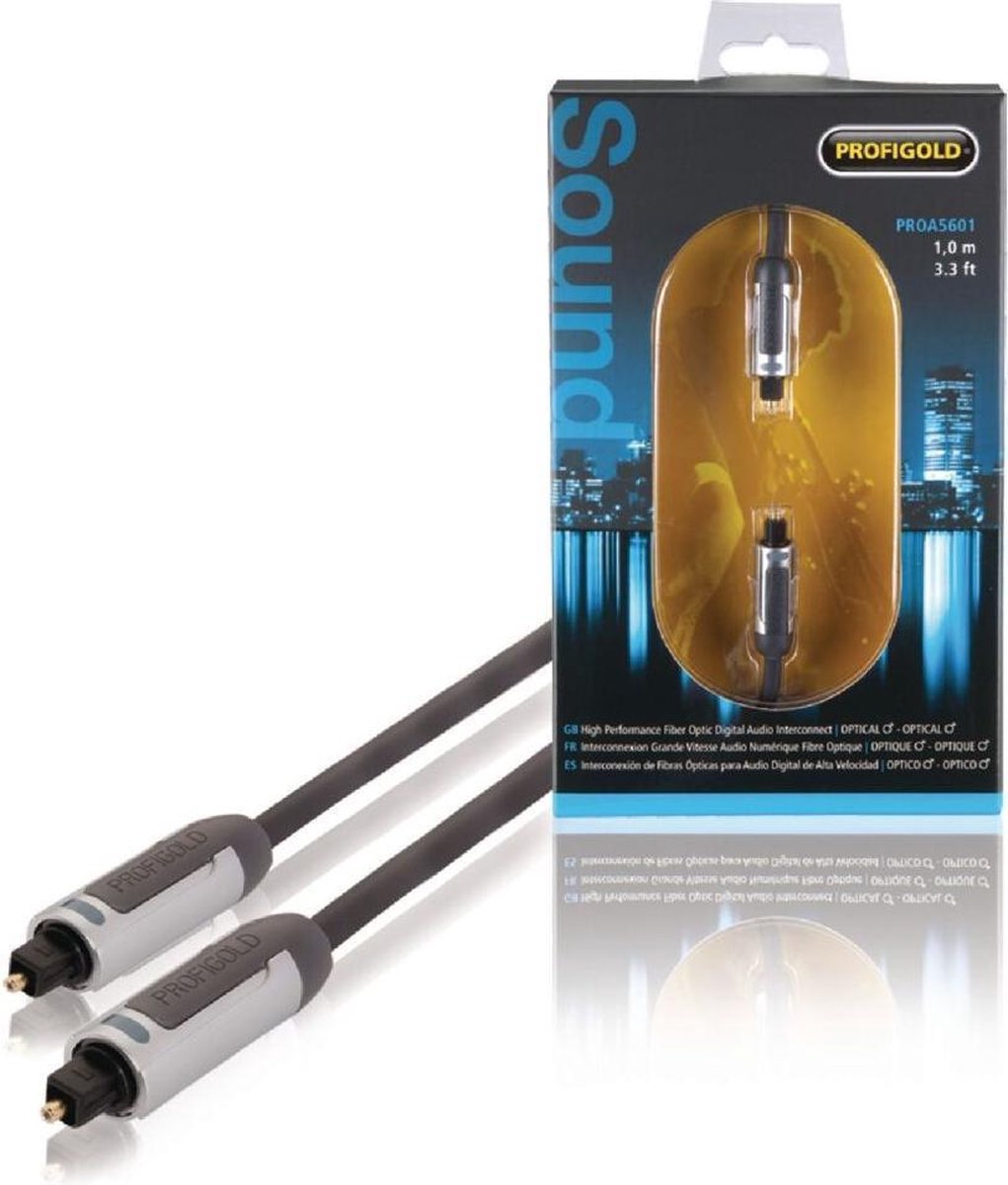 Profigold PROA5601 Digitale Audiokabel Toslink Male - Toslink Male 1.00 M Antraciet