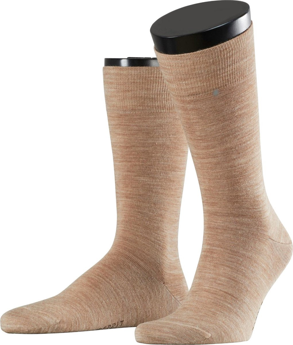 Esprit Basic Wool 2-PACK Sokken Heren 17813 - Bruin 5410 nutmeg mel Heren - 43-46