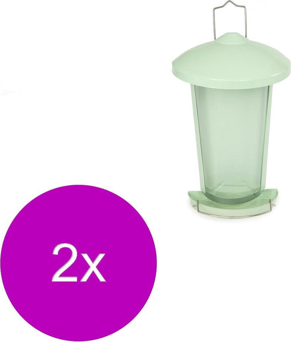 Wildbird Combifeeder Delos 16x8.8x25 cm - Voersilo - 2 x Mintgroen
