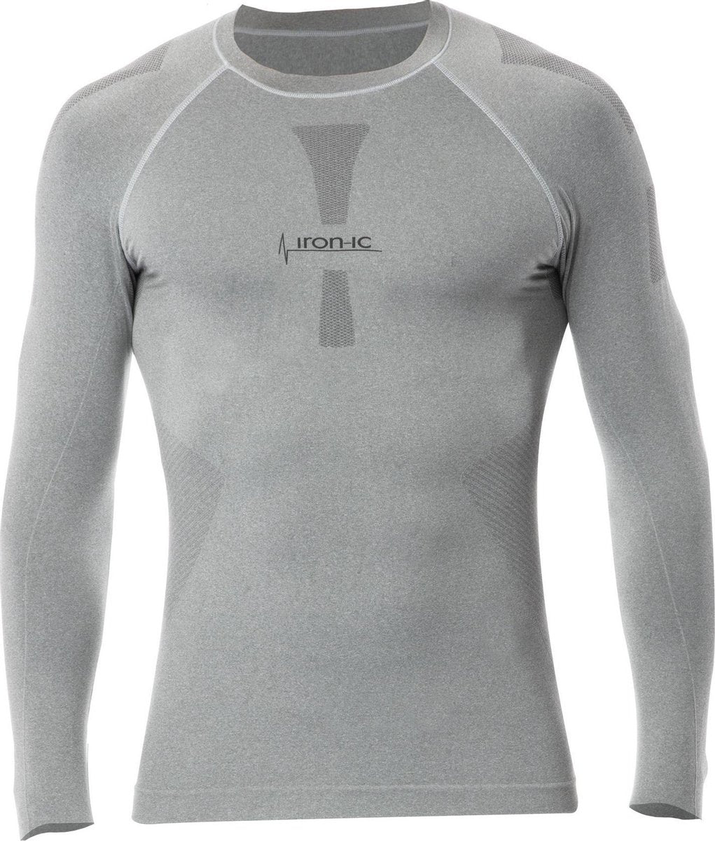 Iron-ic Thermoshirt Heren Polypropyleen Grijs Maar S/m