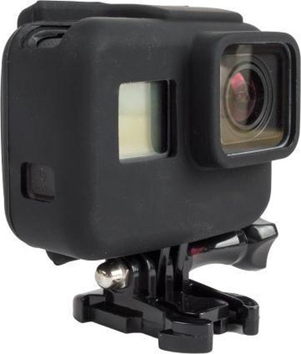 PRO SERIES Soft Siliconen voor Case Protective Housing Geschikt voor  GoPro Hero (2018) / 5 / 6  & 7 BLACK  - Zwart