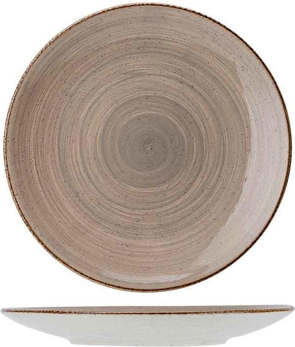 Granite Taupe Dessertborden D22cm - Aardewerk - (Set van 6) En Yourkitchen E-kookboek - Heerlijke Smulrecepten