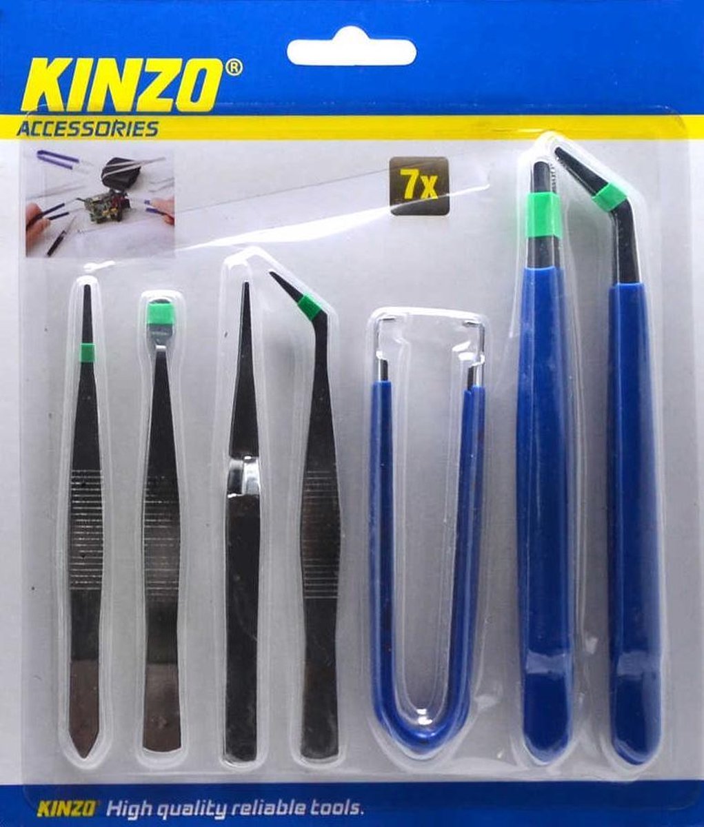 Kinzo Hobby Pincettenset - 7 st.