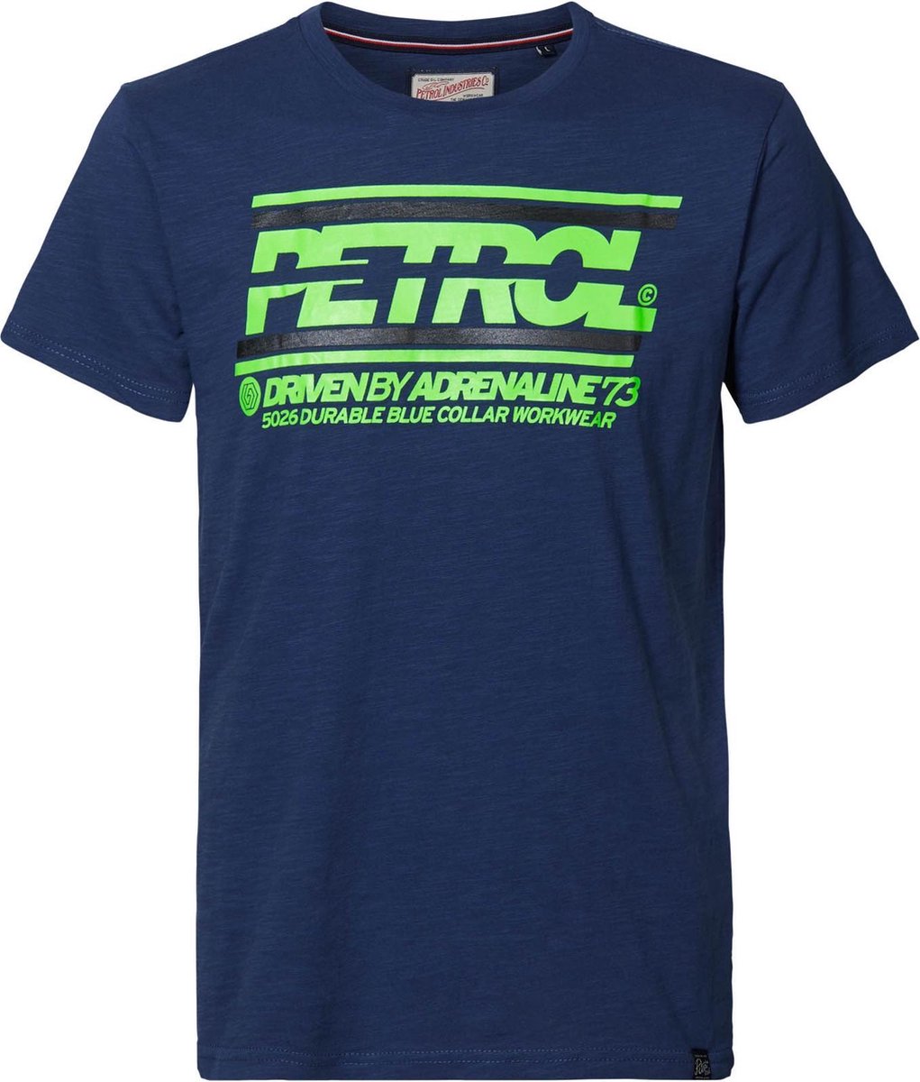 Petrol Industries - Heren Artwork t-shirt - Blauw - Maat XS