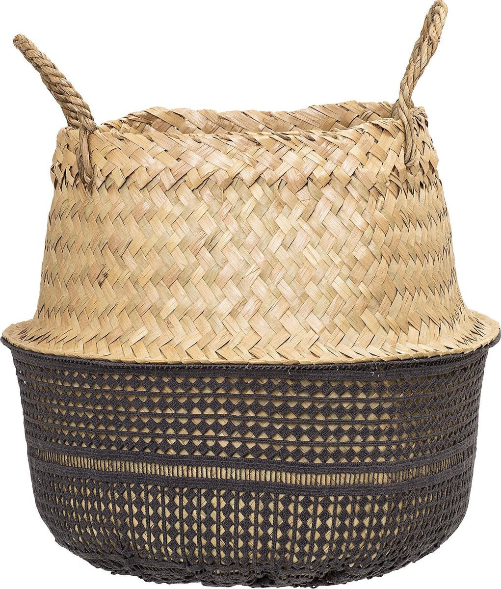 Bloomingville - Mand Zeegras 35x30cm Naturel Zwart