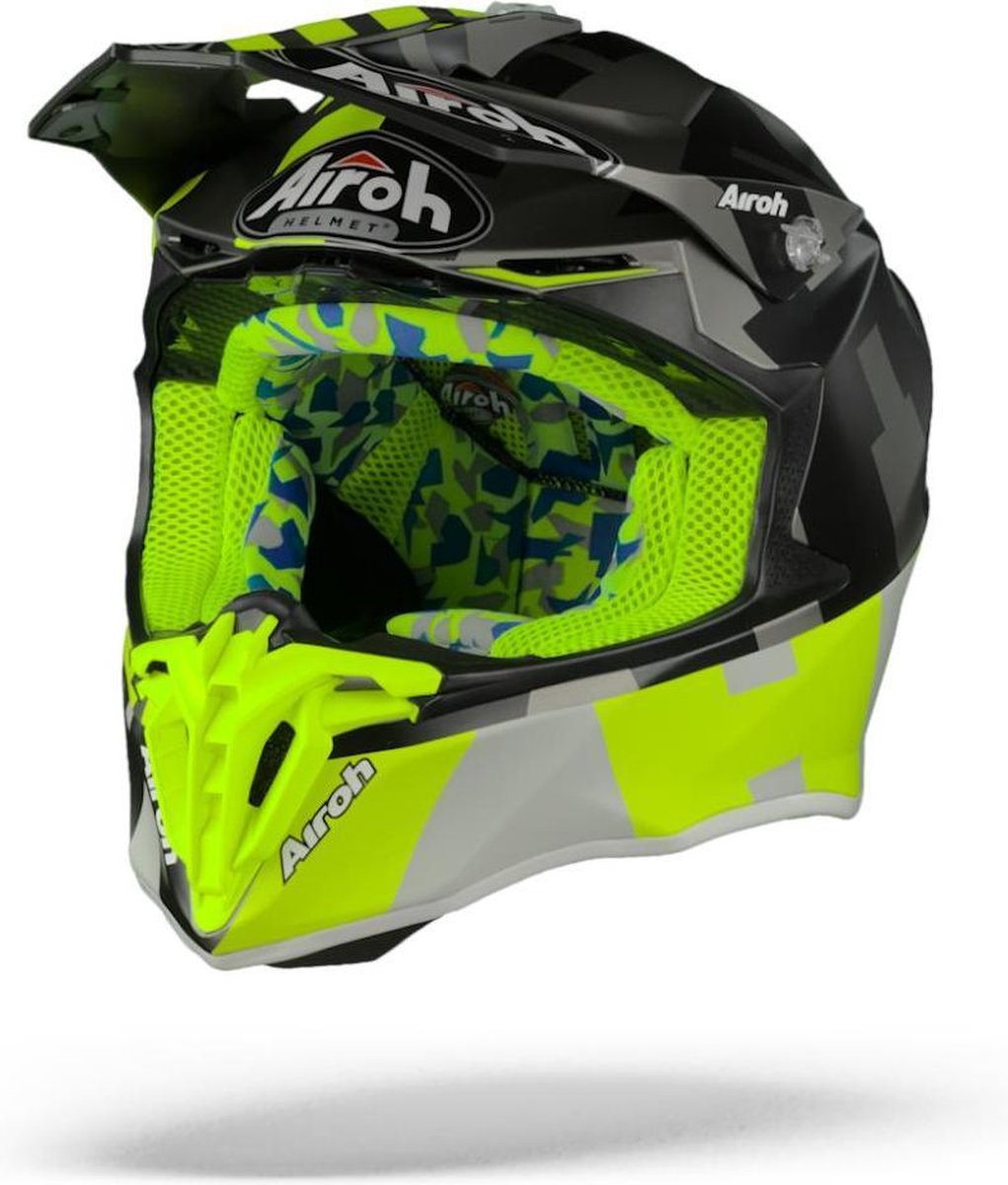Airoh Twist 2.0 Frame Geel Anthracite Mat Crosshelm - Motorhelm - Maat S