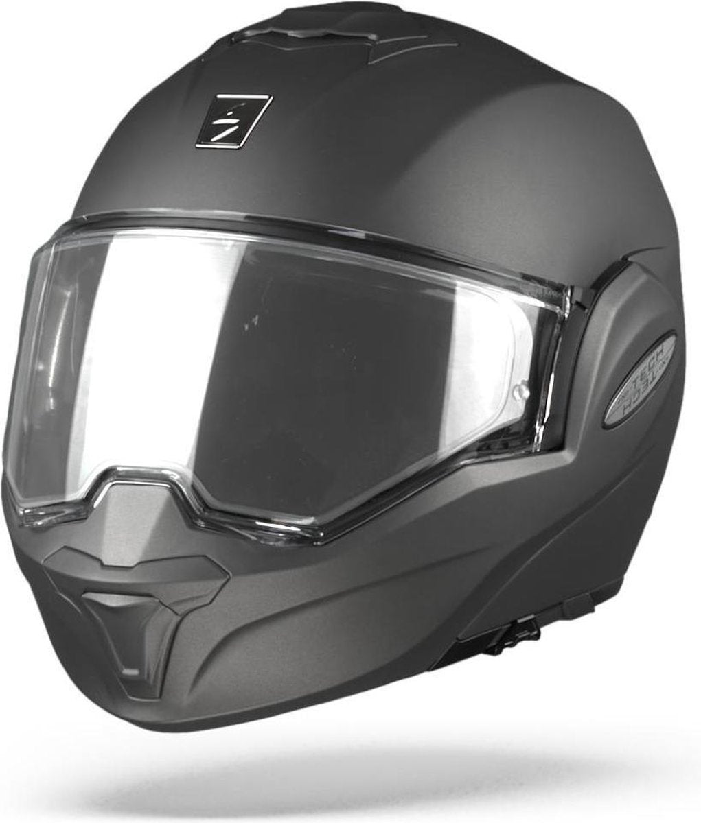 Scorpion Exo-Tech Solid Mat Antraciet Systeemhelm - Motorhelm - Maat S