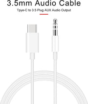 USB-C naar 3.5mm AUX kabel - wit