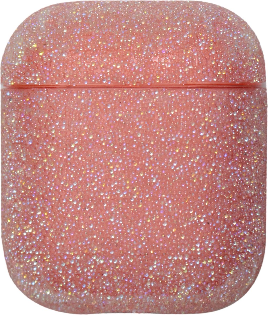 Airpods Hoesje – Glitter Hard Case – Roze