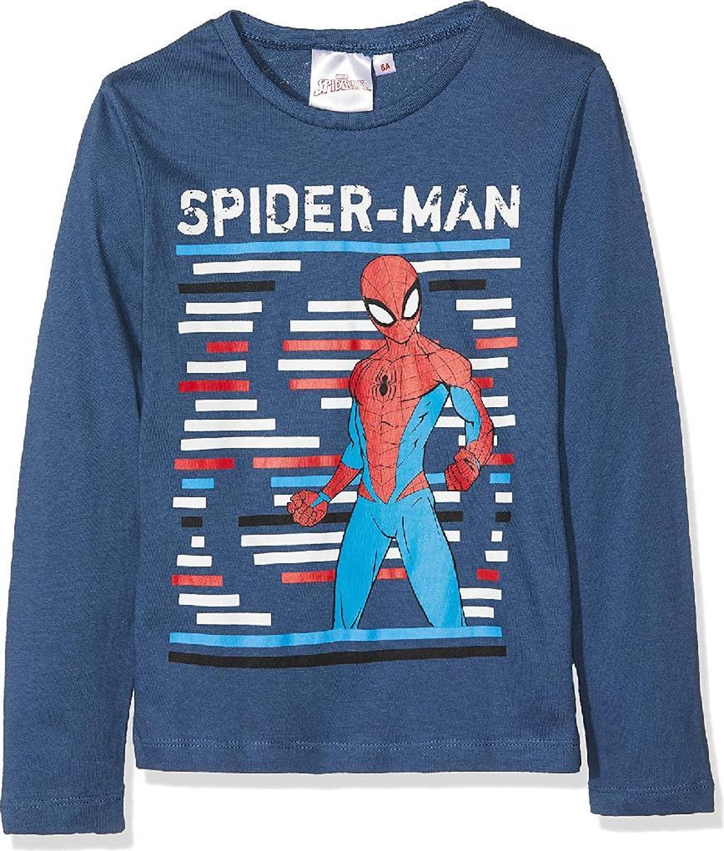 Marvel Spiderman longsleeve - donkerblauw - maat 92/98 (3 jaar)