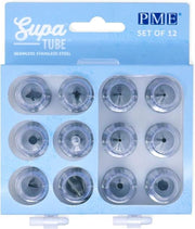PME SupaTube Set/12 | Luxe Set van 12 Professionele kwaliteit Spuitmondjes | Taartdecoratie gereedschap