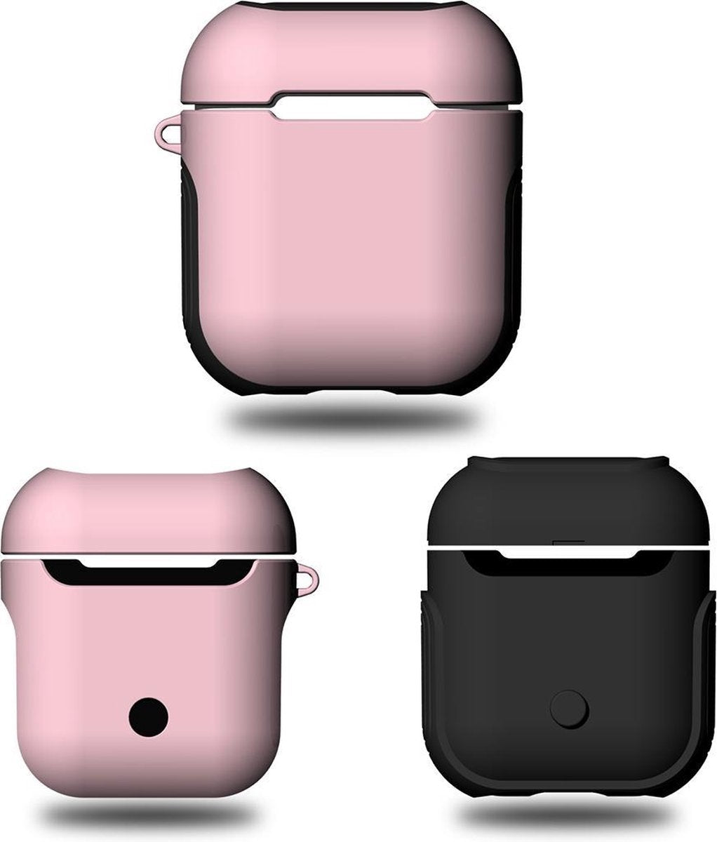 Mobigear Frosted Hard Kunststof Hoesje Roze voor Apple AirPods