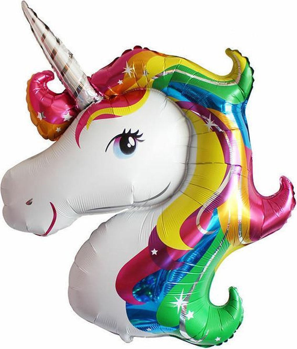 Eenhoorn folieballon - Unicorn folieballon - folie ballon - feestje - kinderfeestje - carnaval - XL eenhoorn - 110 cm