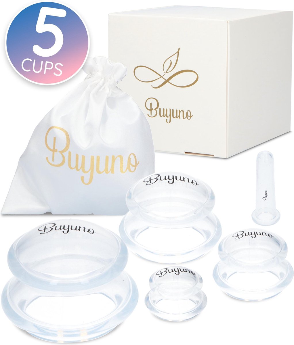 Buyuno Cellulite Cups – Cupping Set Massage voor Gezicht & Lichaam – Anti Cellulitis Apparaat – Anti Cellulitis/Sinaasappelhuid - Cupping cups
