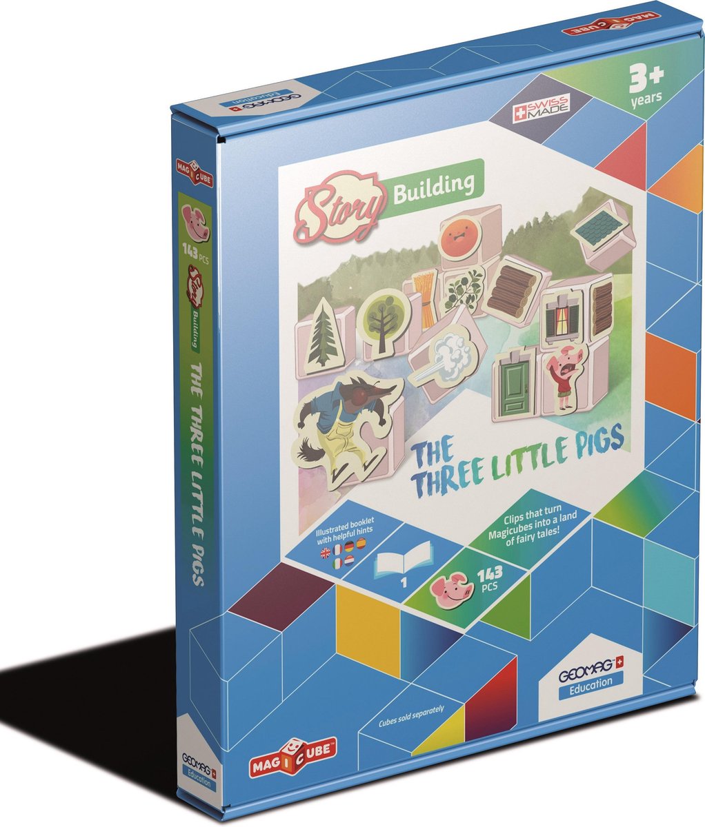 Geomag Education Set MagiCube Story Building - Three Little Pigs