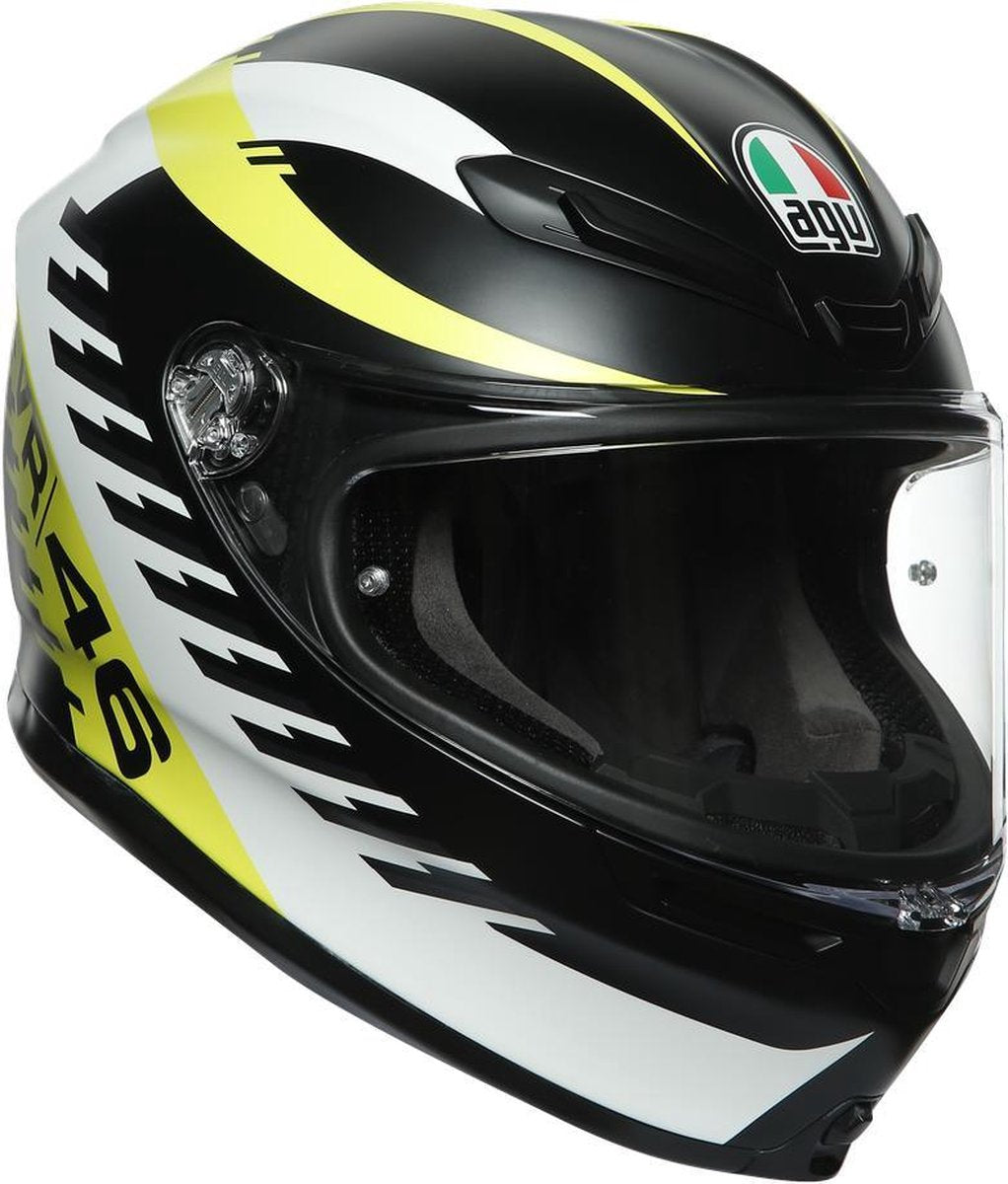 AGV K6 Rapid 46 Matt Black White Yellow MS