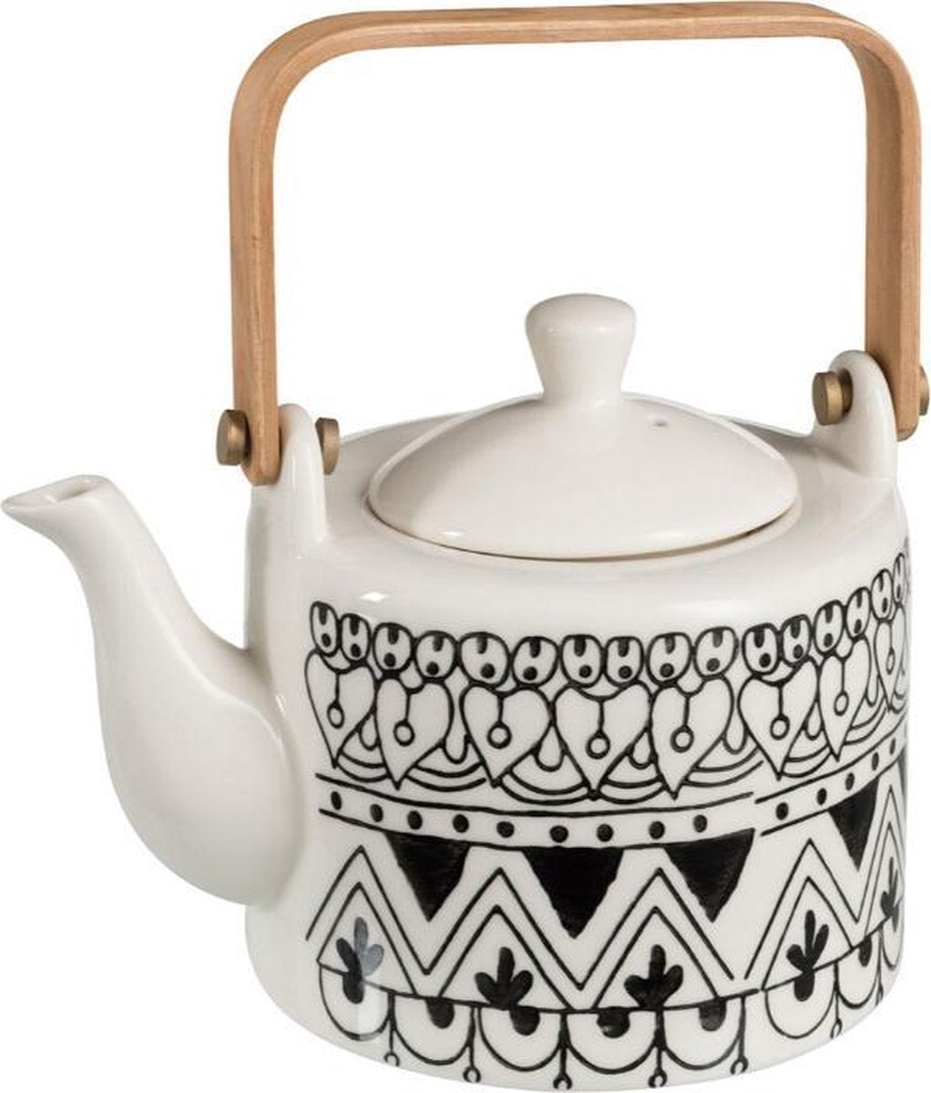 Dulaire Kleine Theepot Zwart Wit 0.6 L