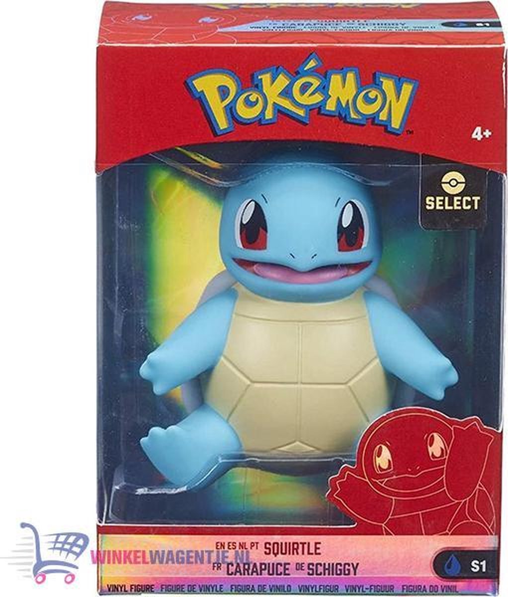 Pokémon Vinyl Verzamelfiguur Squirtle + Pokémon Balpen + 5 verschillende Pokemon Stickers! | Pokemon Collectors Item| Speelgoed Speelfiguur Actiefiguur voor kinderen | Schaalmodel speelgoed | Squirtle Pikachu Bulbasaur Charmander