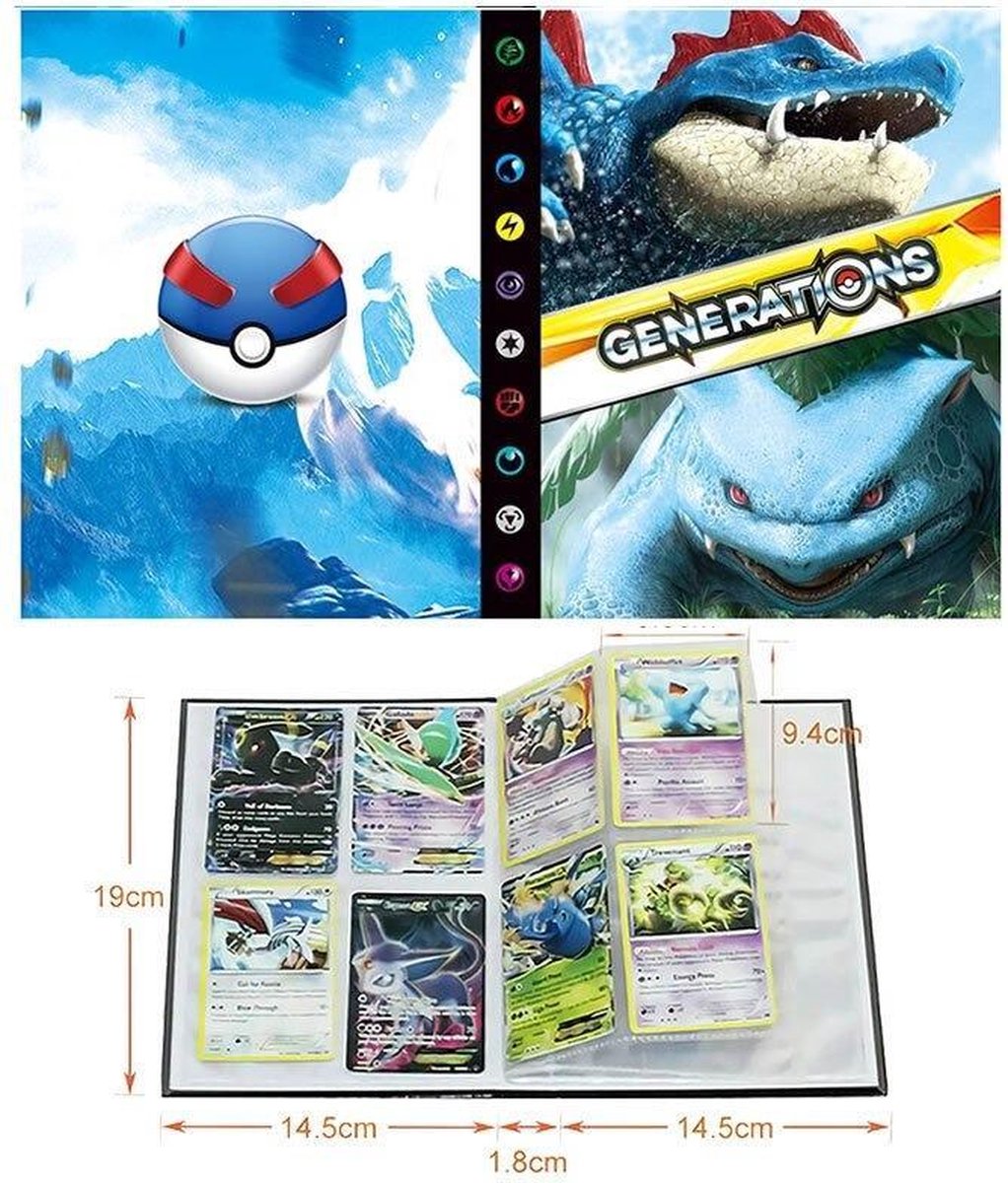 Pokémon Verzamelmap – Voor Kaarten – 240 kaarten – Zonder Kaarten - pokemon map - opslag - mapje - pocket - opbergmap - opberg