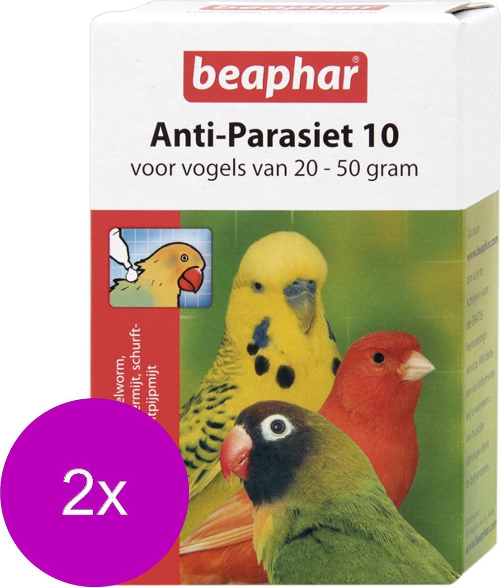 Beaphar Anti Parasiet 10 - Vogel - Lichaamsgewicht 20 tot 50 gr - 2 pipetten - 2 doosjes