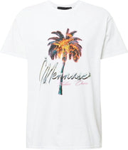 Mennace shirt burning palm Hemelsblauw-M