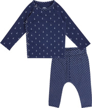 Claesen's baby pyjama Navy Anchors 68-74