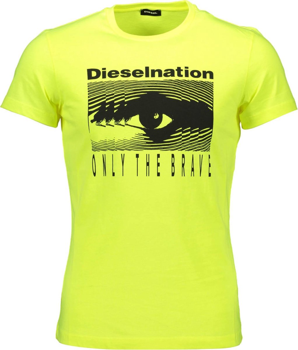 Diesel T-shirt Geel XL Heren