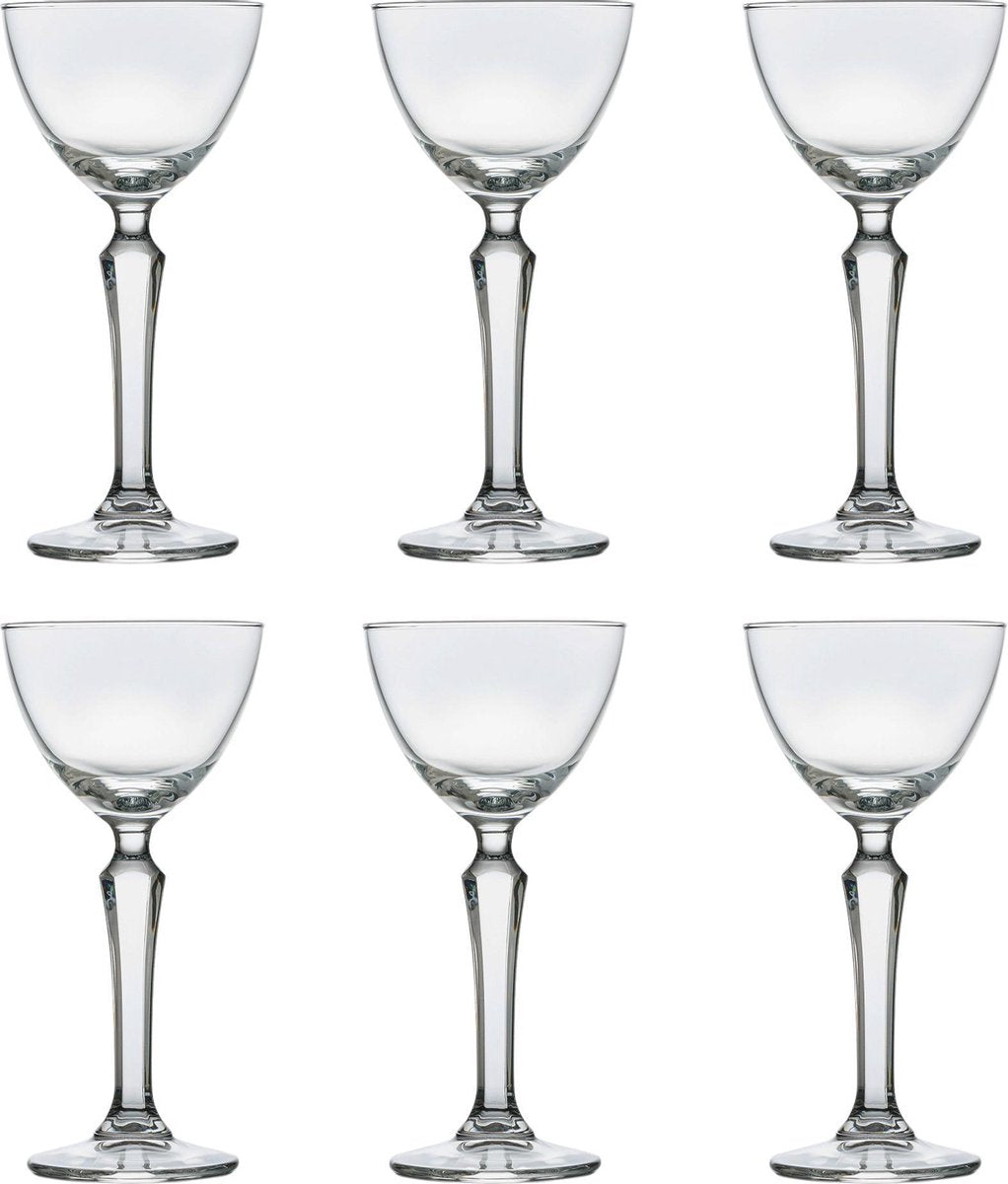 Libbey Cocktailglas SPKSY Nick & Nora - 140 ml / 14 cl - 6 Stuks - Vaatwasserbestendig - Hoge kwaliteit - Vintage design - Perfect voor een cocktailfeest aan huis