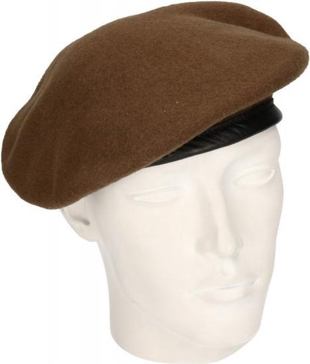 Soldaten baret landmacht bruin 57 cm - militaire baret