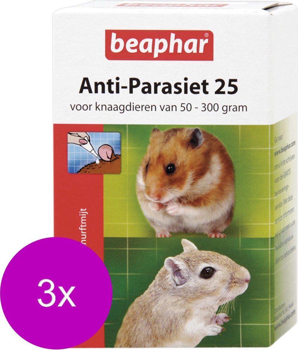 Beaphar Anti-Parasiet 25 Knaag - Parasieten - 3 x 2 pip 50 - 300 G