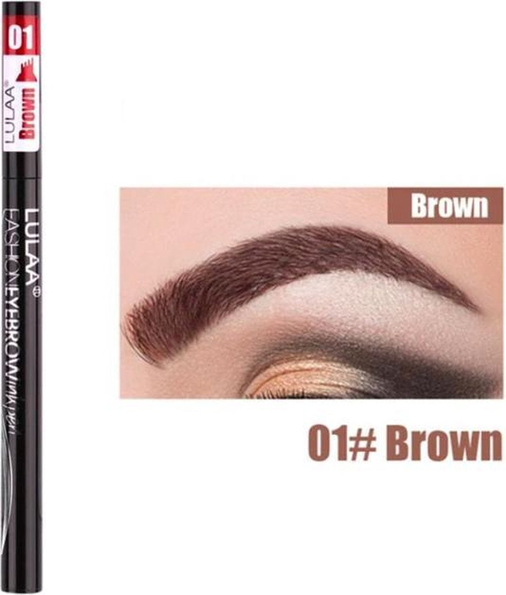 LULAA Pen Fashion Eyebrow Ink Pen | Inkpen Wenkbrauwen Tekenen Potlood Bruin