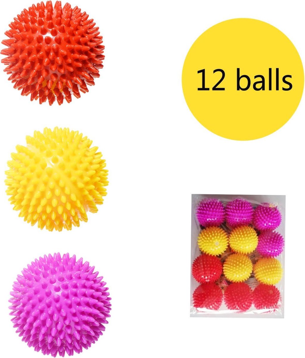Nobleza speel bal - Meerdere kleuren - Set van 12 stuks - Voor de hond - Ø 7 cm